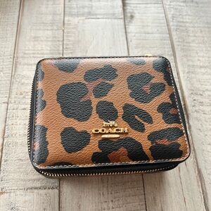 Coach Leopard Print travel jewelry case
